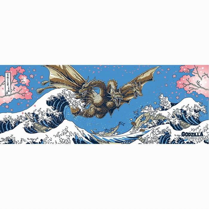 ゴジラ 捺染手ぬぐい 富嶽キングギドラ 日本製 雑貨 日用品 / フォーカート [ 新品 ]