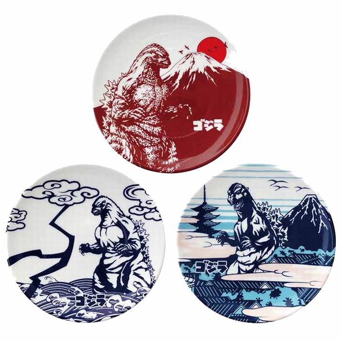 ゴジラ 豆皿3枚セットA サイズ：各直径90mm 日本製 雑貨 食器 カトラリー / 東宝 [ 新品 ]