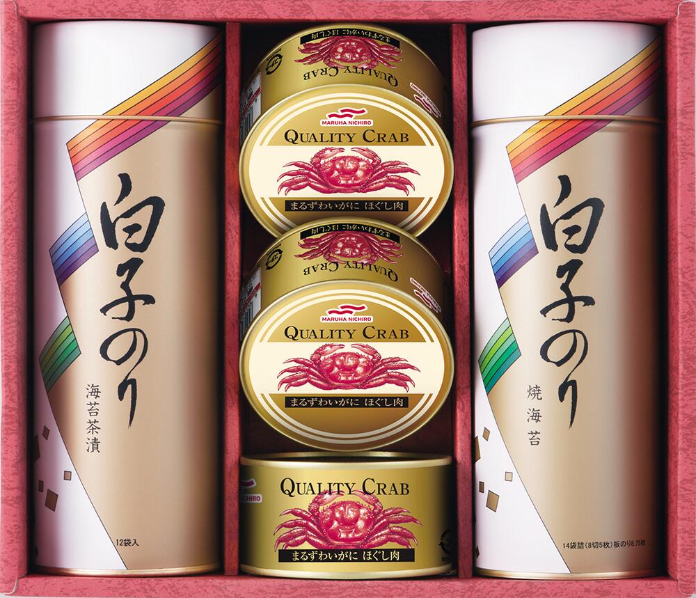 【送料無料】白子のり のり・カニ缶詰合せ SN-600
