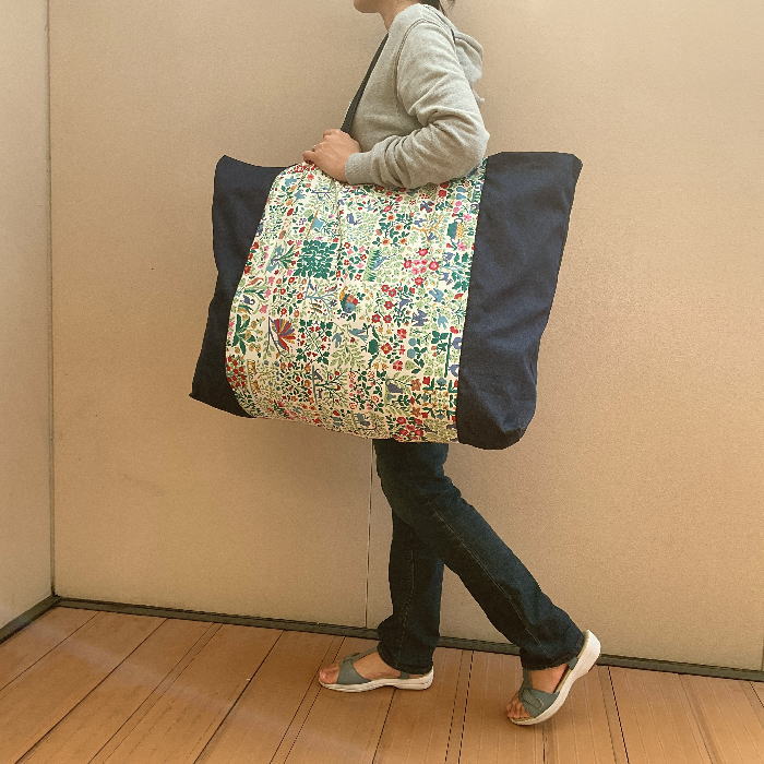 洗える！お花畑の動物たちレギュラーサイズ お昼寝布団 バッグ /綿 コットン /在庫1/78x52/送料無料 手..