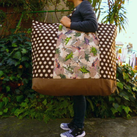 【特大サイズ】ザウルス手作りお昼寝特大布団バッグ【入園準備】