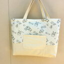 洗える!watasi wa CATキルトレッスンバッグ/在庫2/43x34/生成り/キルト/綿 /ネコ /かわいい 可愛い 男の子 女の子 ラッピング対応 お稽古バッグ てさげバッグ お祝い プレゼント お誕生日 セカンドバッグ スクールバッグ サブバッグ エコバッグ(4)