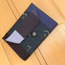 【バルキーハンズ】和柄プリントパッチワーク単行本用ブックカバー/在庫1/茶、ベージュ/21x44/単行本/送料無料 綿 コットン かわいい 可愛い 敬老の日 ギ...