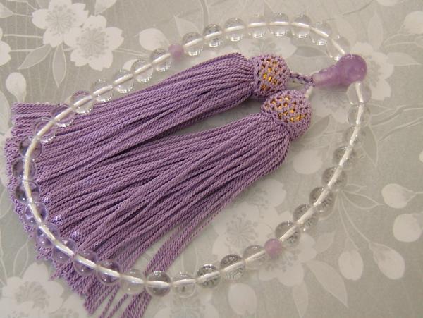 藤雲石主玉本水晶7mm仕立片手略式...