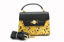 ジャンニ ヴェルサーチェ ヴィンテージ 2way ショルダー ハンドバッグ サンバースト バロック PVCレザー イエロー GIANNI VERSACE 2284h(4)