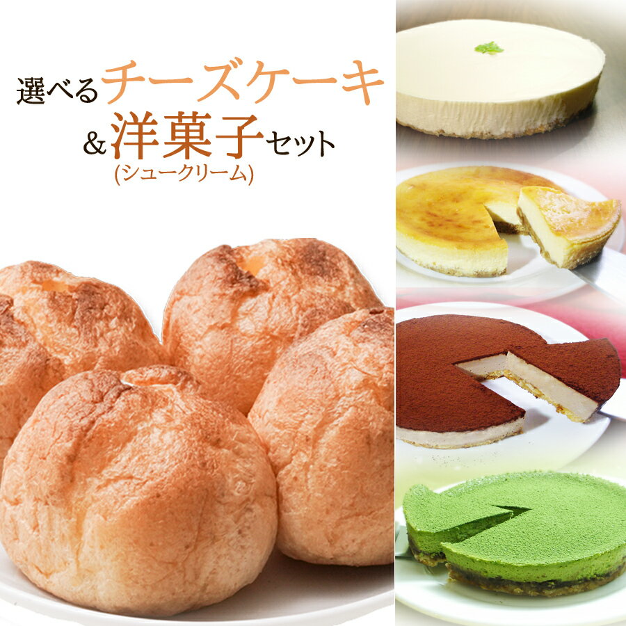 ★送料無料★ギフト選べる!人気のチーズケーキと洋菓子(シュークリーム)セット 【お誕生日 記念日 御中元 贈答 結婚祝い 快気祝い 内祝い ギフト スイーツ 洋...