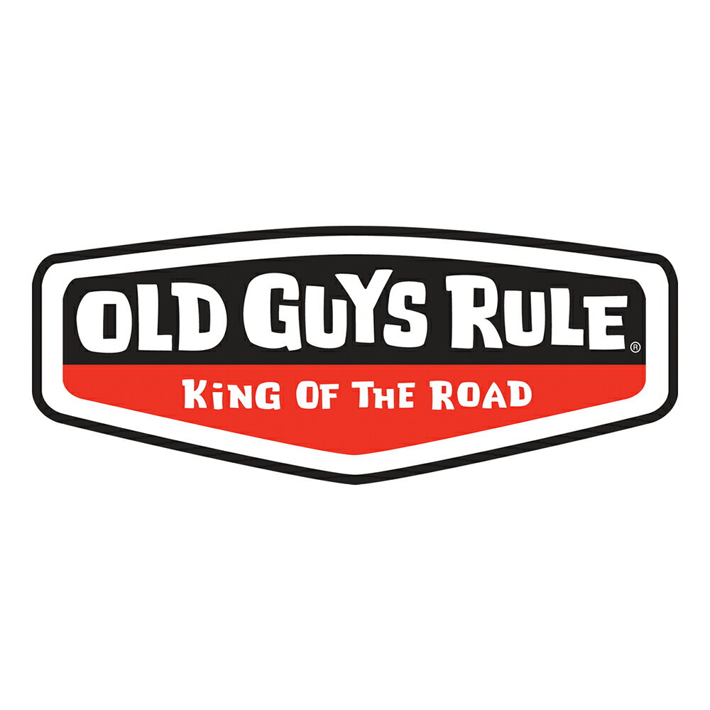 ステッカー ■OLD GUYS RULE■ オールドガイズ ルール KING OF THE ROAD ステッカー (RED) 102×45