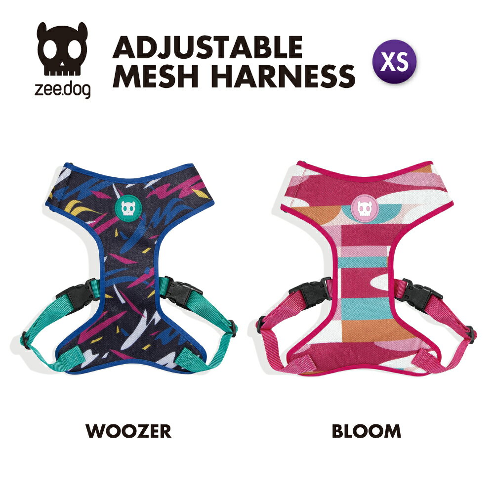 楽天Calstyle（キャルスタイル）【zee.dog official web store】 ADJUSTABLE AIR MESH HARNESS XSサイズ アジャスタブル メッシュハーネス 犬 ハーネス 通気性 負担軽減 おしゃれ あす楽