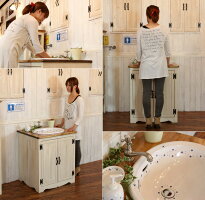 カントリー家具オーダー家具手作り家具洗面台ドレッサーCOUNTRY・NCウォッシュキャビネット(洗面台W700)rfmwct