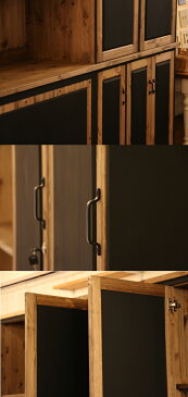 エクストラブラック キャビネット 鍵付き オーダー家具 オーダーメイド 完成品 選べるカラー 収納棚 隙間収納 本棚 スリム ミニ コンパクト 北欧 無垢 木製 パイン材 おしゃれ アンティーク カントリー 西海岸 西海岸風 インテリア ブラック 黒 男前