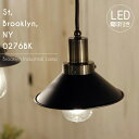 【エジソン型 レトロ型 LED付き】ペンダントライト 天井照明 引掛けシーリング リビング ダイニング 廊下 玄関 店舗 インテリア ヴィンテージ アンティーク 工業 塩系 ブルックリンインダストリアルランプ- 0274BR St, Brooklyn, NY 0276BK -