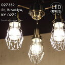 【エジソン型 LED付き】ペンダントライト 天井照明 引掛けシーリング リビング ダイニング 廊下 玄関 店舗 インテリア ヴィンテージ アンティーク 工業 塩系 3灯 ブルックリンインダストリアルランプ - 0273BR St, Brooklyn, NY 0272 -