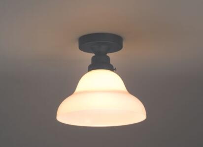 Rakuten - 【ミニレトロ型 LED付き】天井直付け照明　リビング ダイニング 廊下 玄関 店舗 インテリア ヴィンテージ アンティーク 工業 塩系 ブルックリンインダストリアルランプ- St, Brooklyn, 3523FLG -