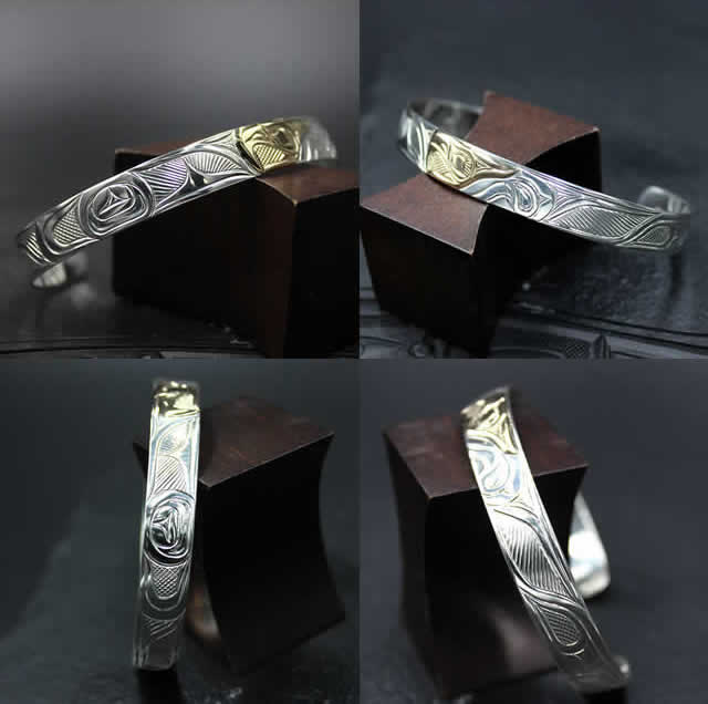 ���ʥ� ����ǥ����� ���奨�꡼ �Х󥰥� �轻̱ �ͥ��ƥ��� 925+14K����С� ������� ���������꡼ Tsimshian ��² Alex Helin Eagle �������� �� 10mm��