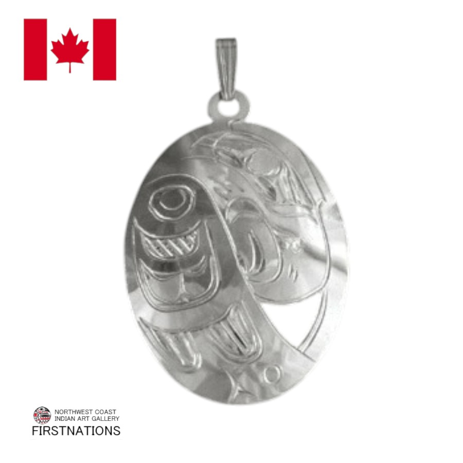 カナダ インディアン ジュエリー ペンダント 先住民 ネイティブ シルバー 925 アクセサリー KWAGIULTH ..