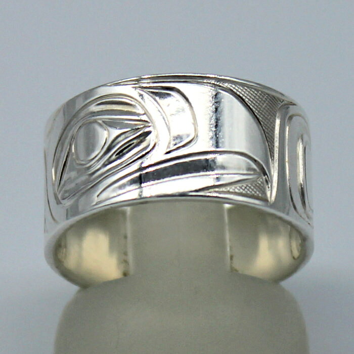 カナダ インディアン ジュエリー リング 指輪 先住民 ネイティブ シルバー925 KWAGIULTH 部族 Landon Gunn イーグル Eagle イーグル 鷲 17号