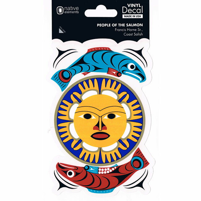 デカール 透明 シール ステッカー サーモン カナダ 先住民 インディアン 雑貨 DECAL PEOPLE OF THE SALMON サーモン