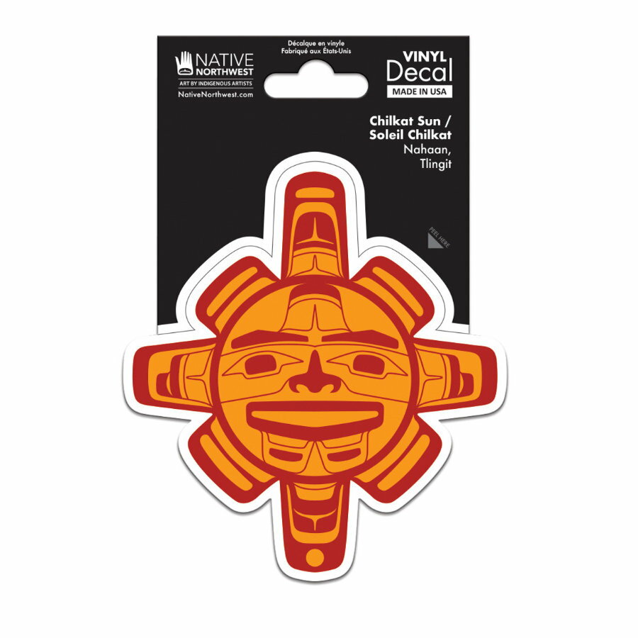 デカール 透明 シール ステッカー カナダ 先住民 インディアン 雑貨 Chilkat Sun チルカットサン
