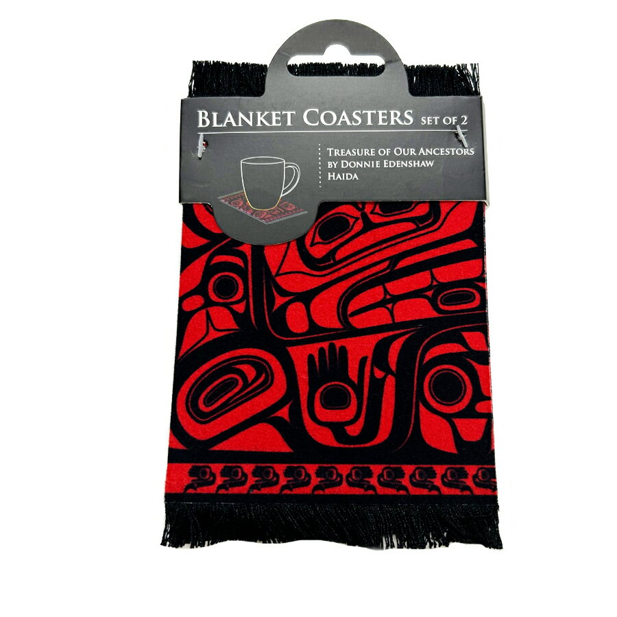 ブランケット コースター 2枚セット カナダ 先住民 ネイティブ インディアン 雑貨