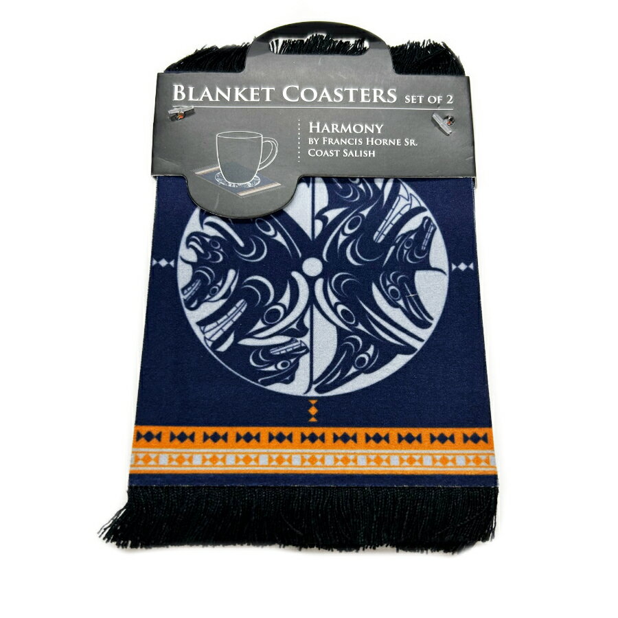 ブランケット コースター 2枚セット 【Harmony】カナダ 先住民 ネイティブ インディアン 雑貨