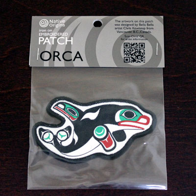 ネイティブ柄 ワッペン カナダ 先住民 インディアン 雑貨 Orca シャチのサムネイル