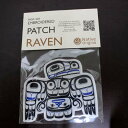 ネイティブ柄 ワッペン カナダ 先住民 インディアン 雑貨 RAVEN ワタリガラス