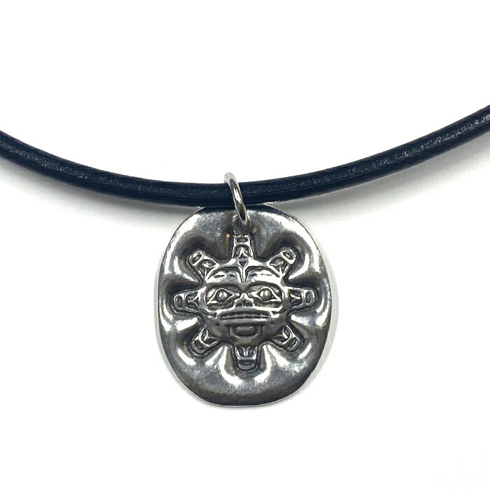 穴あけ＋丸カン付　ポケット スピリット コイン お守り カナダ 先住民 ネイティブ インディアン ピューター製 SUN 太陽 太陽 ENERGY 活力・生命力などペンダント キーホルダー