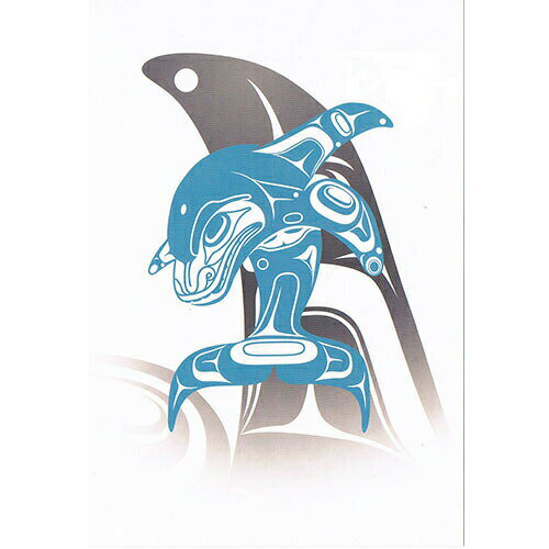 ポストカード ネイティブ アート イラスト デザイン カナダ 先住民 インディアン 雑貨 WHALE シャチ Tradition