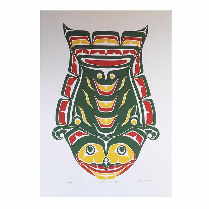 アート シルクスクリーン 絵 画 カナダ 先住民 ネイティブ インディアン 限定エディション 169/200 SEA MONSTER