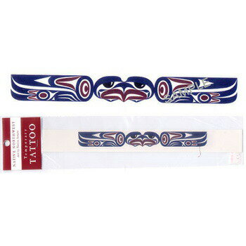 TATTOO 刺青 タトゥ シール カナダ 先住民 ネイティブ インディアン柄 腕バンド Eagle イーグル 鷲 滑空イーグル