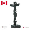 トーテムポール TOTEM POLE レプリカ 黒 カナダ 先住民 ネイティブ インディアン BOMA製 THUNDERBIRD サンダーバード 9cm