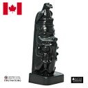 トーテムポール TOTEM POLE レプリカ 黒 カナダ 先住民 ネイティブ インディアン BOMA製 Eagle BEAR イーグル 鷲 ベアー 熊 17cm
