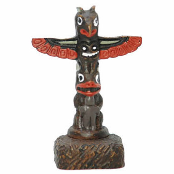 トーテムポール TOTEM POLE レプリカ カナダ 先住民 ネイティブ インディアン BOMA製 THUNDERBIRD サンダーバード 6cm
