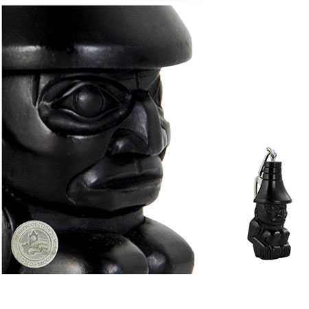 トーテムポール キーホルダー カナダ 先住民 ネイティブ インディアン BOMA製 TOTEM POLE Watchman 5cm