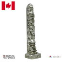 カナダ 先住民 ネイティブ インディアン BOMA製 トーテムポール ピューター製 TOTEM POLE BEAR ベアー 熊 WOLF オオカミ 狼 TOTEM POLE 8.5cm