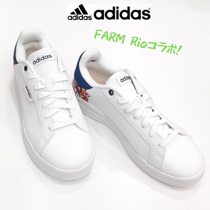 アディダス コートシルク W GX2177ADIDAS COURTSILK Wテニス コート 合成皮革FARM Rio コラボレディース スニーカーフットウエア ホワイト 白送料無料