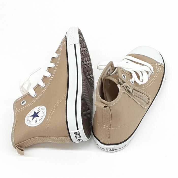 コンバース チャイルド オールスター N カラーズ ジップ ハイカットCONVERSE CHILD ALL STAR N COLORS Z HIベージュ送料無料キッズ スニーカー 子供 ファスナー チャック