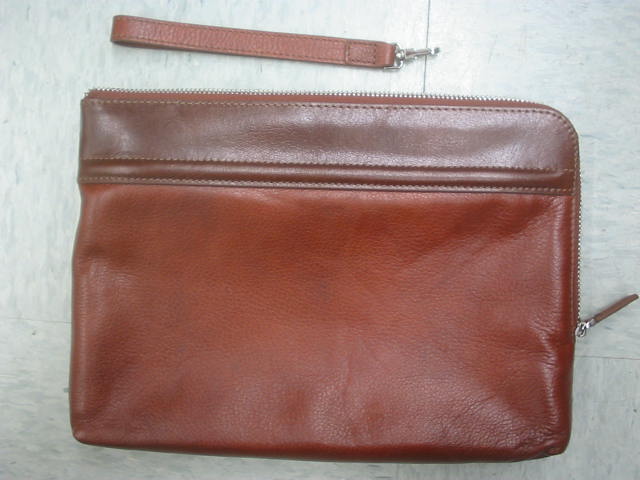 HAMILTON 25831 ハミルトンメンズ 牛革 手つきポーチブラウン 27×17×3cm