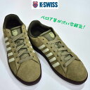 K-SWISS コート タイブレーク2 スエードCOURT TIEBREAK2 SDEケースイス メンズ ベロア ローカット天然皮革 男性 スニーカーBオリーブ