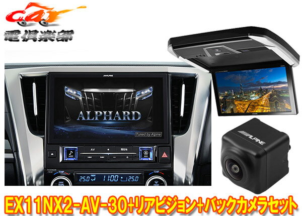 【受注生産】アルパインEX11NX2-AV-30+PXH12X-R-AVアルファード/ヴェルファイア(30系H27/1～R1/12)専用ビッグX+モニター+バックカメラSET