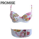 3/4カップ ビキニ ブラジャー ショーツ セット 上下セット B75-M C70-S C75-M 6241 かわいい プリント ランジェリーセット アンダーウェアセット インナーウェアセット 下着セット インポートランジェリー ショーツ デイリー レディース 普段使い 日常用 PROMISE プロミス
