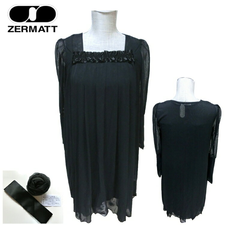 ZERMATT ツェルマット アンサンブル ドレス ワンピース ボレロ セット 8165 ブラック M L レディース