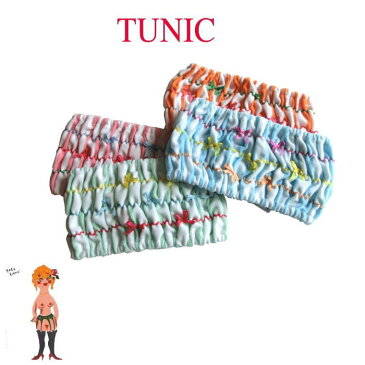 メール便送料無料　TUNIC　チュニック　ヘアバンド　ヘアーバンド　しましまのリボンバンド　日本製　17166