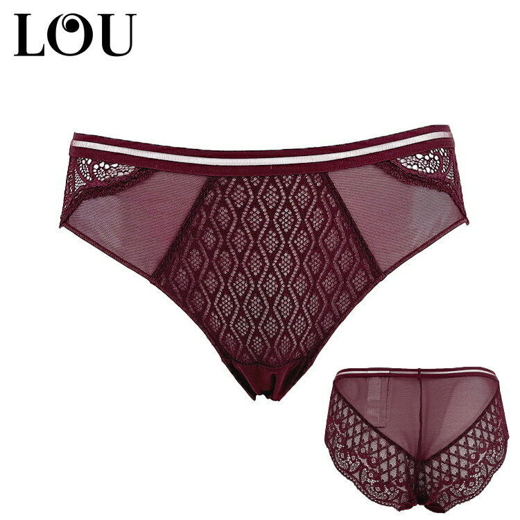 LOU ルー ショーツ 総レース レディース Sサイズ バーガンディ ビキニショーツ レース 高級感 柔らかな肌ざわり 送料無料 ポリアミド ポリウレタン ギフ...