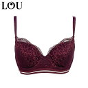 LOU ルー 3/4カップ ブラジャー LO22342 バーガンディ 75B