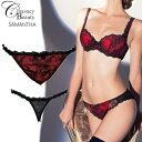 Chasney Beauty チェスニービューティー Tバック S M L ブラック/レッド SAMANTHA サマンサ CB3080/29