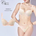 Chasney Beauty チェスニービューティー 3/4カップ ブラジャー レディース EMILY エミリー ピンク ウェイクアップブラ ナイロン コットン...