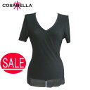 COSABELLA コサベラ トップス 半袖 ブラウス シャツ 部屋着 ブラック Vネック VERON1841 COSABELLA コサベラ