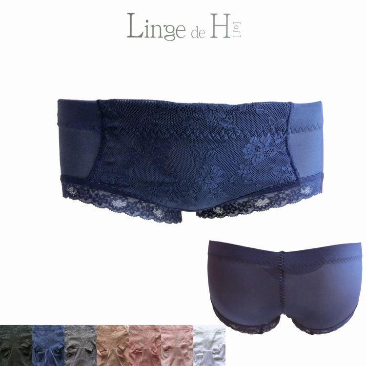 Linge de H ランジュドアッシュ 016005 ショーツ ローライズ ヒップハング 浅履き M 7色 さらさら フィット 日本製