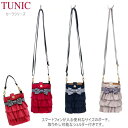 TUNIC チュニック かばん スマホポーチ ポシェット 肩掛け スマホいれ 財布入れ 可愛い 18698 アカ クロ ベージュ グレー ボーダー リボン 日本...